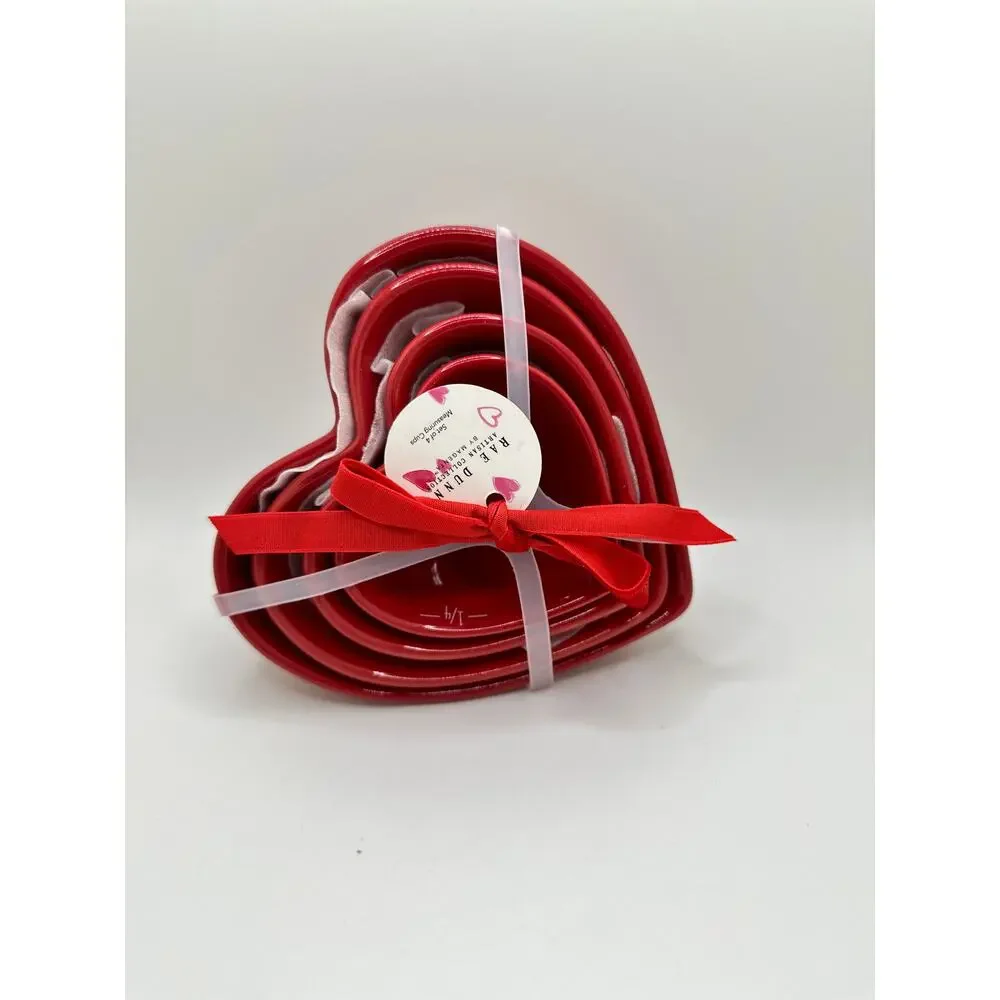 Rae Dunn Red Heart Valentine's Measuring Cups